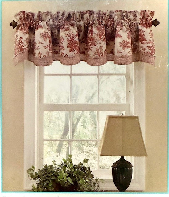 Waverly Home Classics Fairfield Toile Valance Pair – New in Package