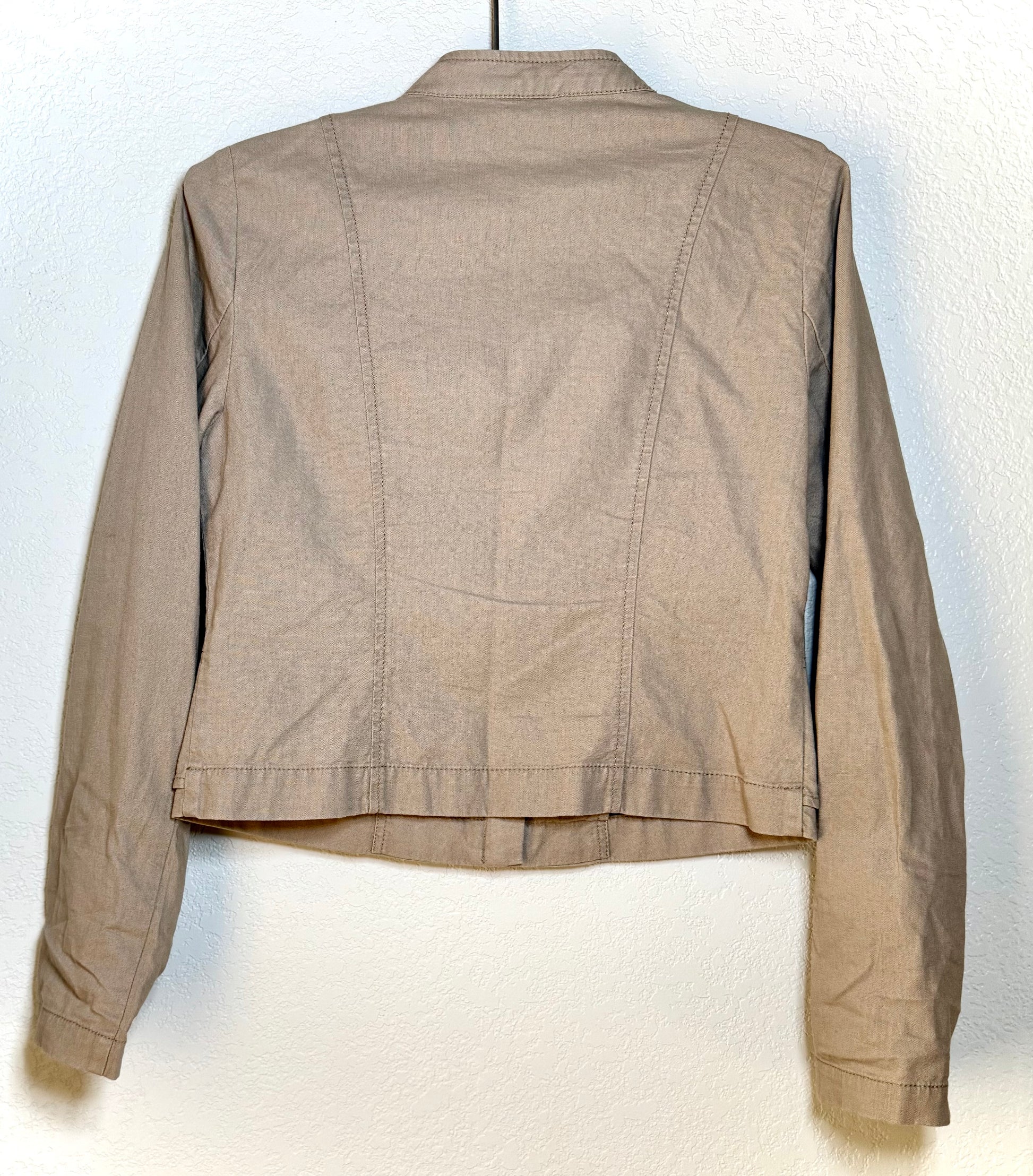 LOFT Ruffle Front Lightweight Jacket – Size XS