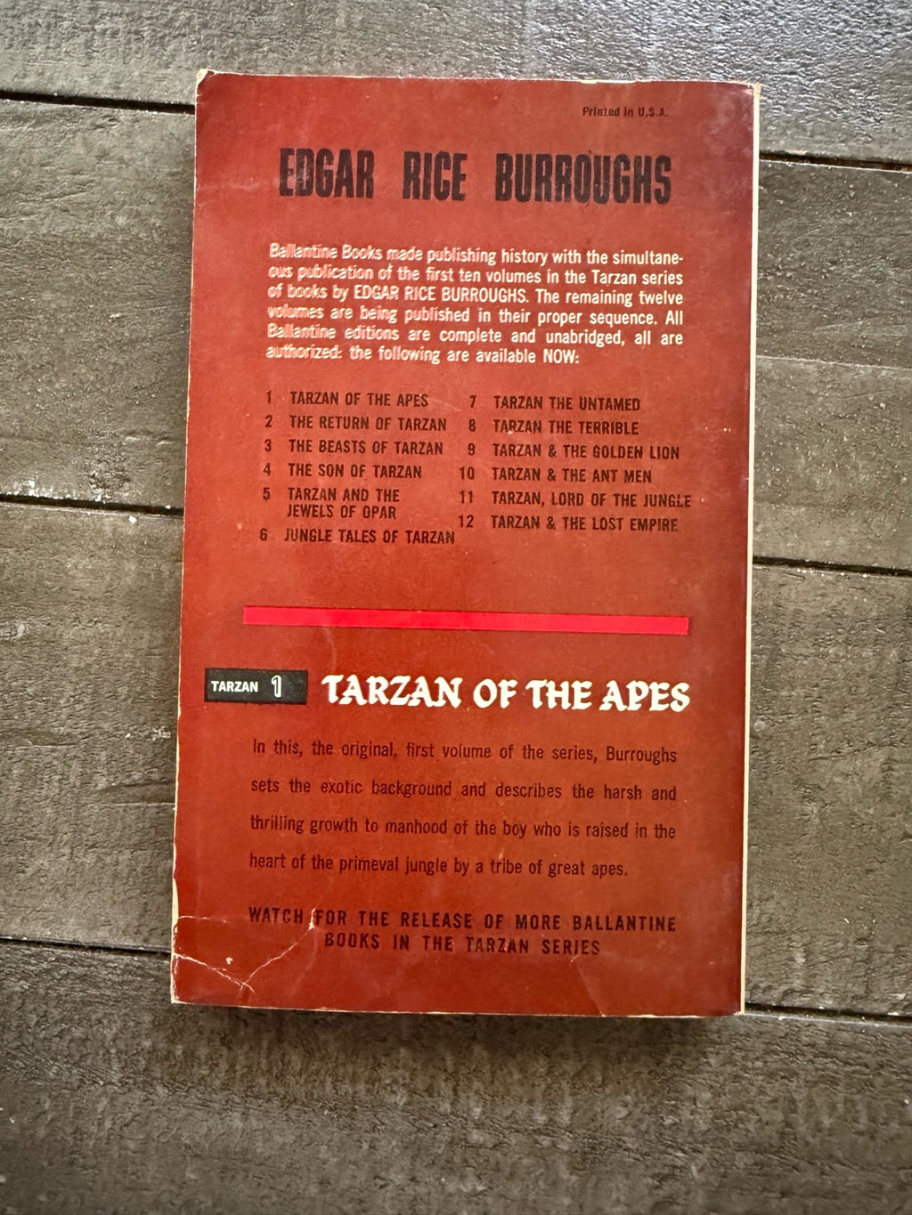 Tarzan of the Apes by Edgar Rice Burroughs