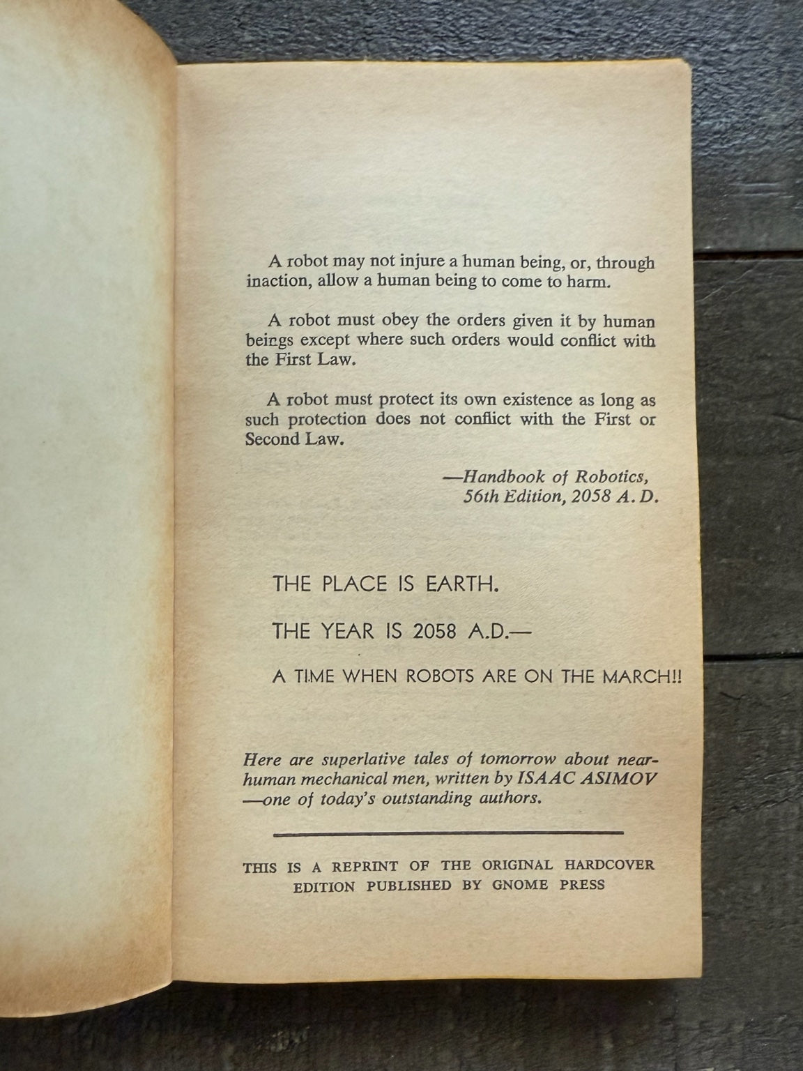 Vintage “I, Robot” by Isaac Asimov | Prophetic Sci-Fi Classic