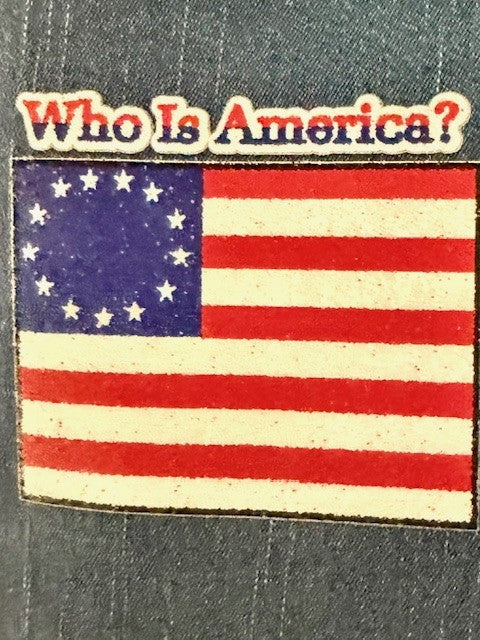 Vintage "Who Is America?" Statement Flag Jeans – Size 30