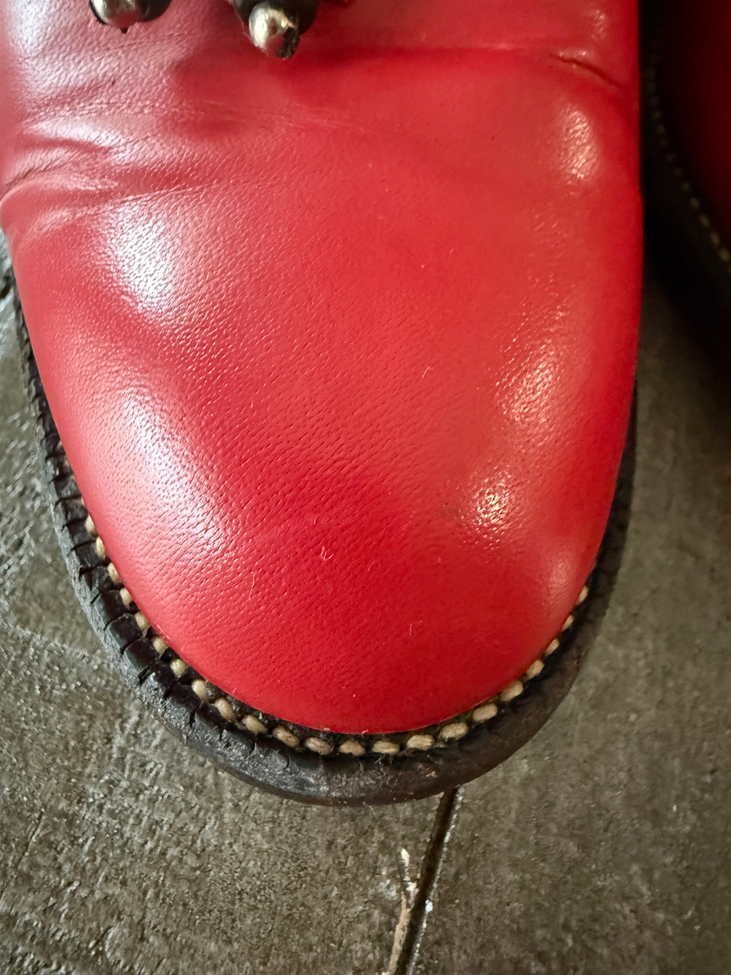 Vintage Justin Red Leather Lace-Up Western Boots – Women’s 8B
