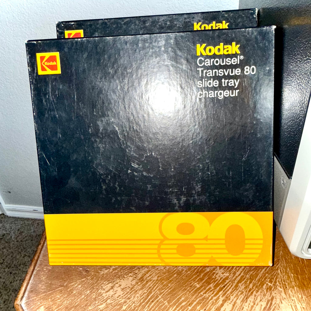 Vintage Telex Caramate Slide Projector Viewer + 2 Kodak Carousel Trays
