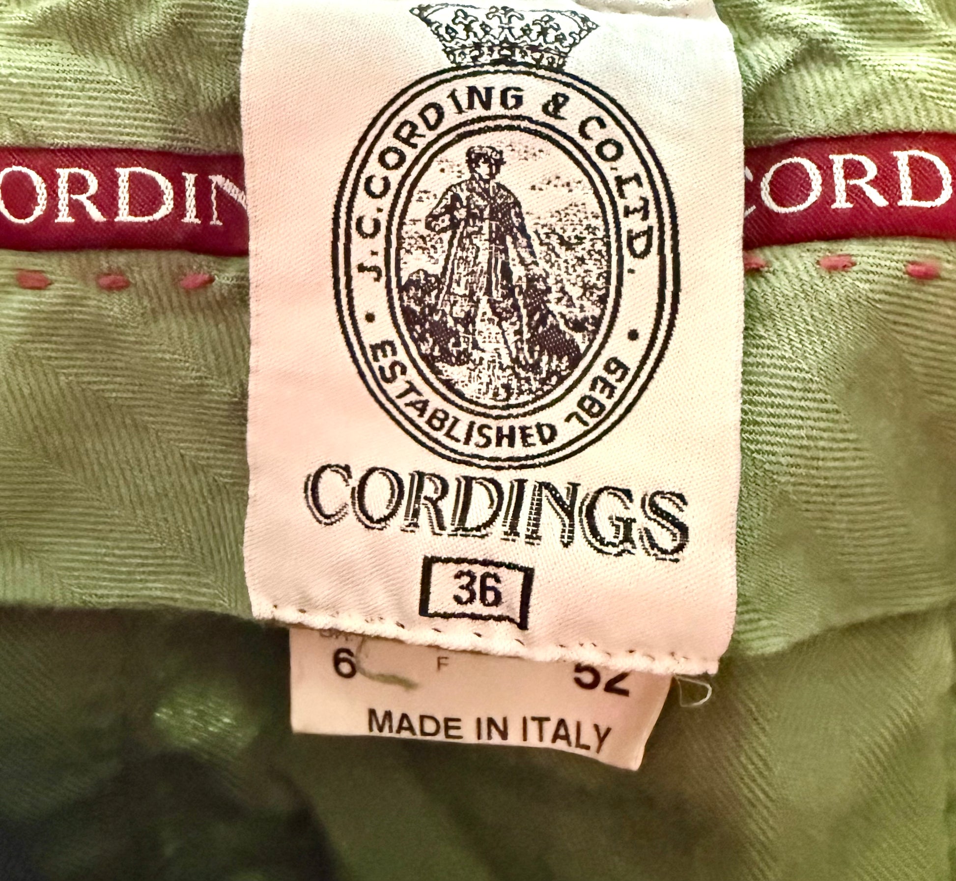 Cordings Italian-Made Garment-Dyed Chino Pants – Size 36