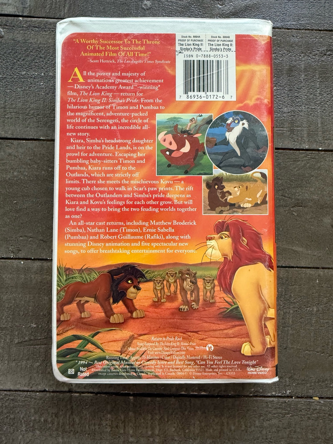 The Lion King II: Simba’s Pride – Vintage Disney VHS (1998)
