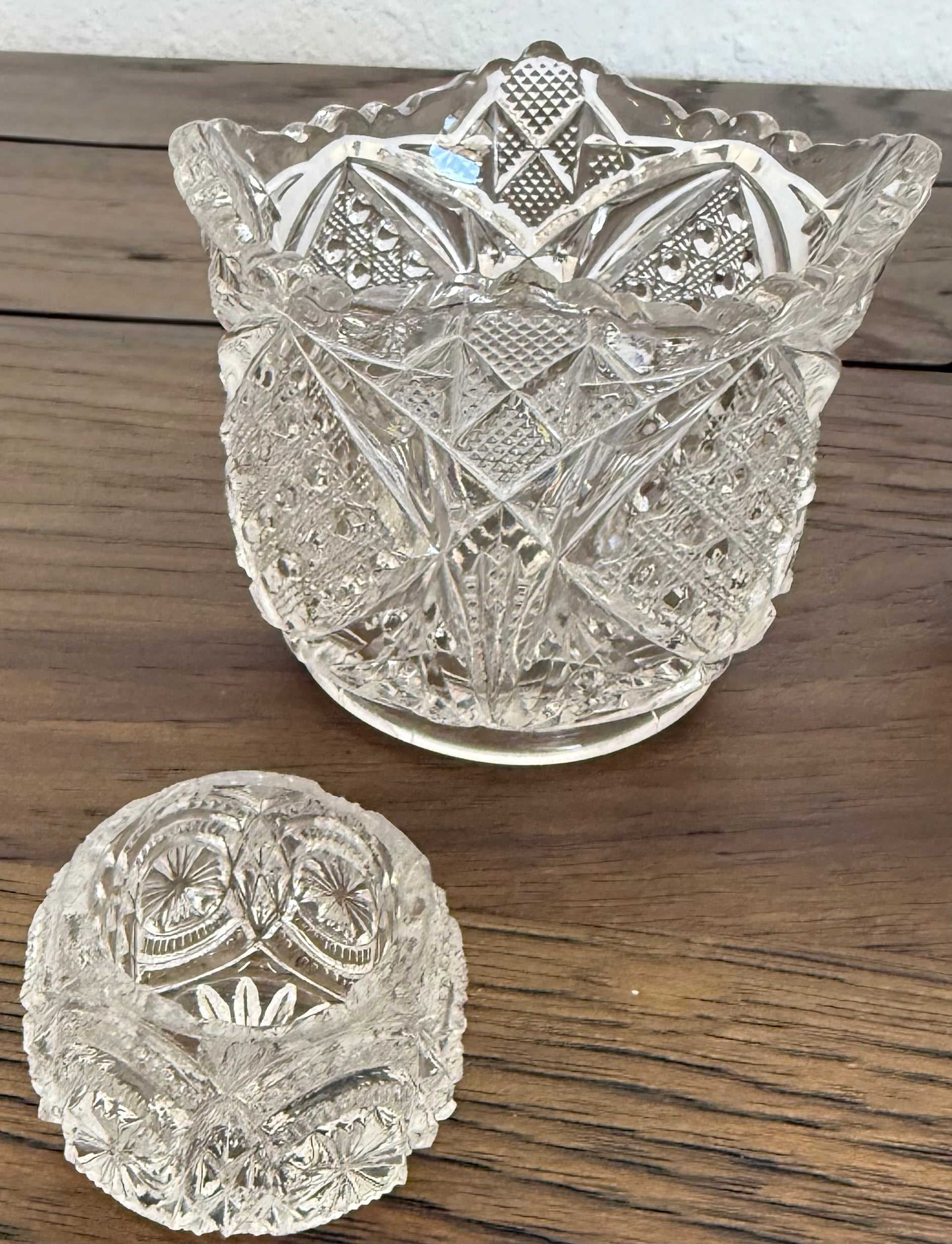 Vintage Pressed Glass Table Set – Creamer, Sugar, Toothpick, Salt – EAPG Style