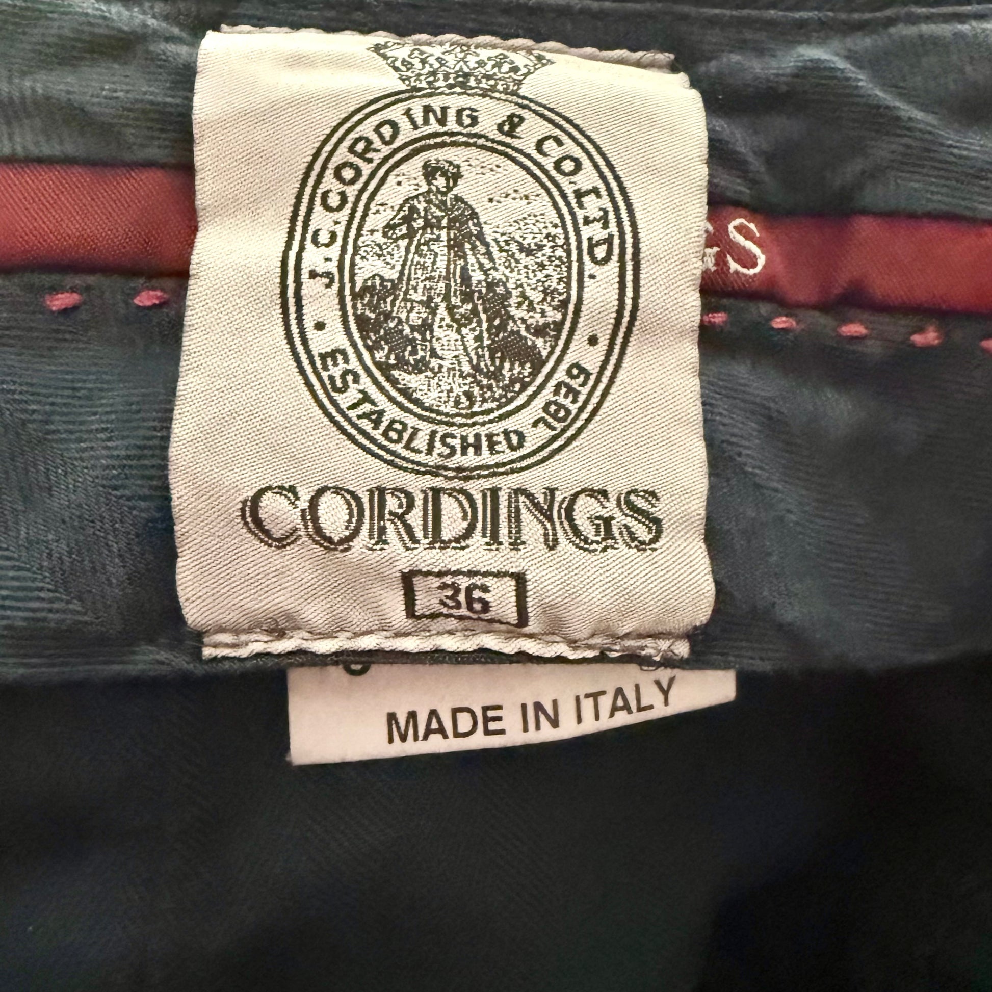 Cordings Navy Italian-Made Chino Pants – Size 36