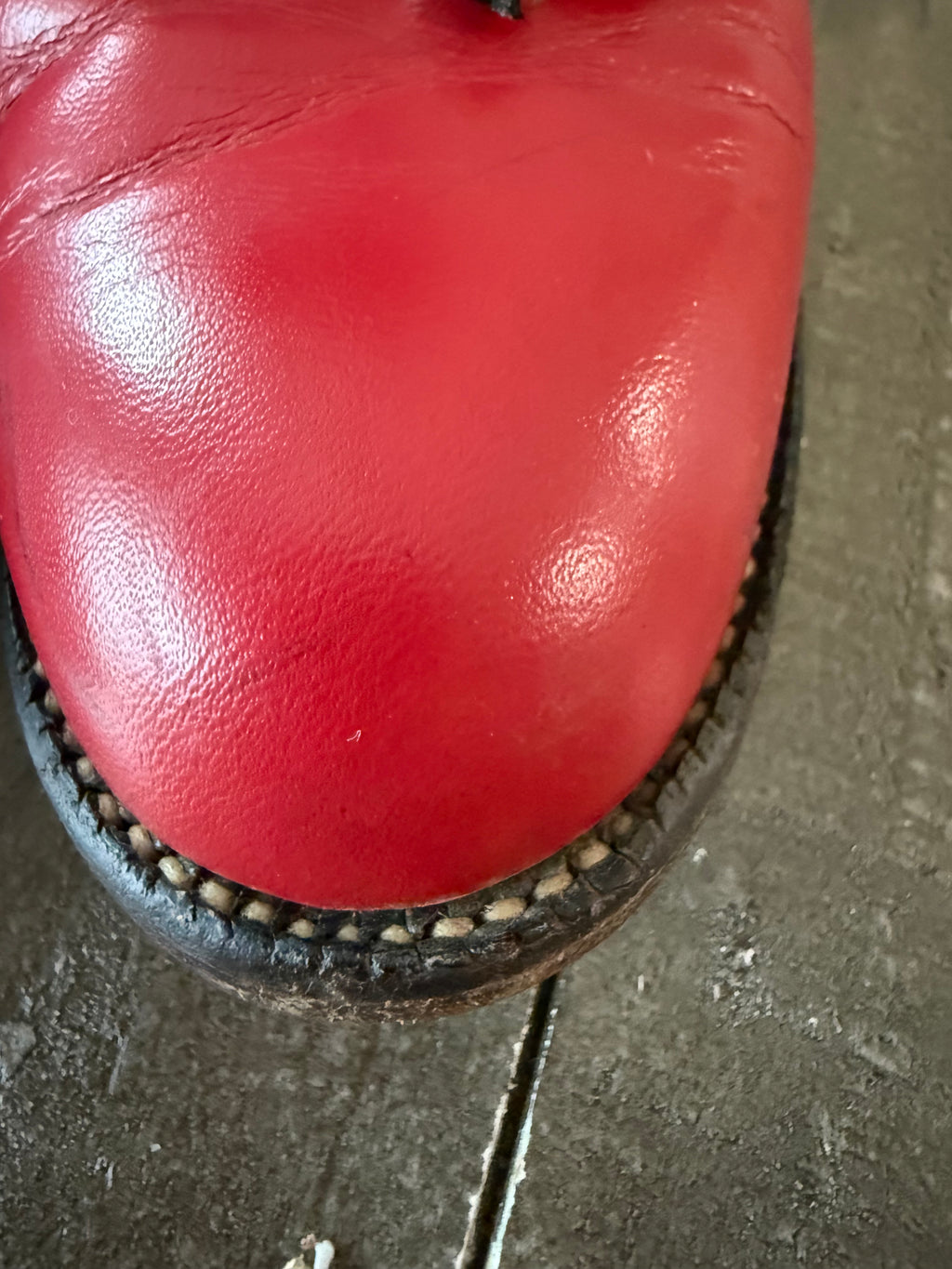 Vintage Justin Red Leather Lace-Up Western Boots – Women’s 8B